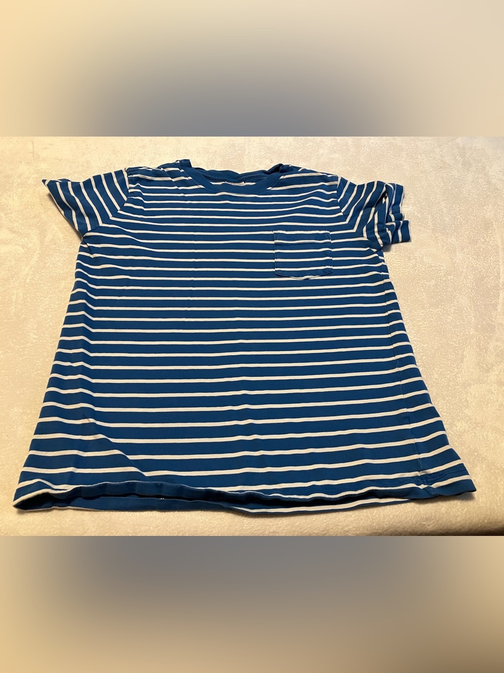 Hanna Andersson Blue & White Striped Pocket Tee